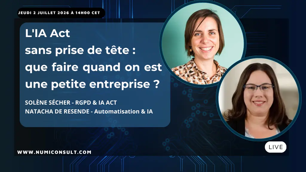 IA Act en PME affiche du webinaire